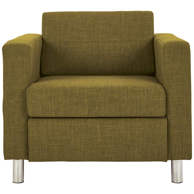 Image 5 Pacific Solid Green Fabric Armchair more views