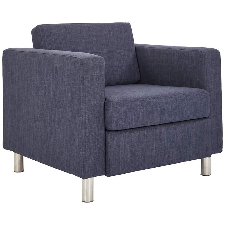 Image 2 Pacific Solid Navy Fabric Armchair