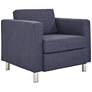Pacific Solid Navy Fabric Armchair