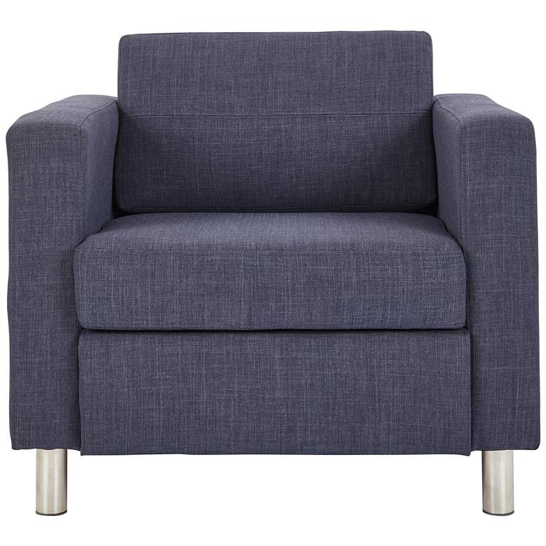 Image 5 Pacific Solid Navy Fabric Armchair more views