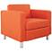 Pacific Solid Tangerine Fabric Armchair
