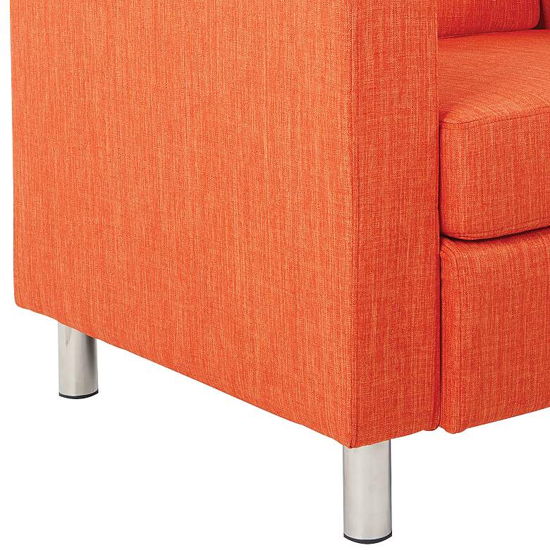 Image 4 Pacific Solid Tangerine Fabric Armchair more views