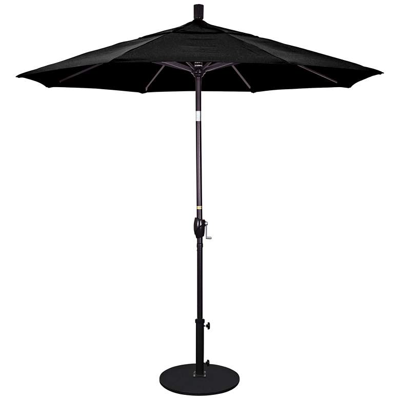 Image 1 Pacific Trails 7 1/2-Foot Black Round Market Umbrella
