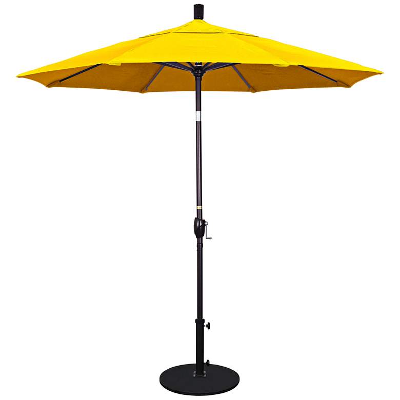 Image 1 Pacific Trails 7 1/2-Foot Sunflower Yellow Round Market Umbrella