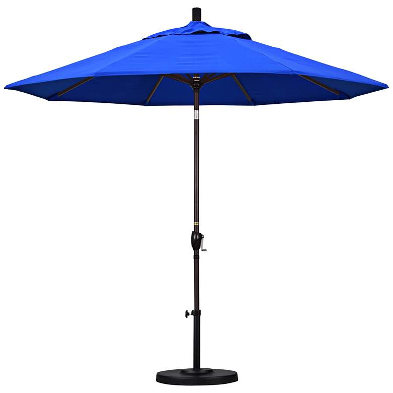 Image 1 Pacific Trails 9-Foot Pacific Blue Round Market Umbrella
