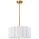 Pacifica 16" Wide 3-Light Aged Brass Finish Pendant w/ White Shade