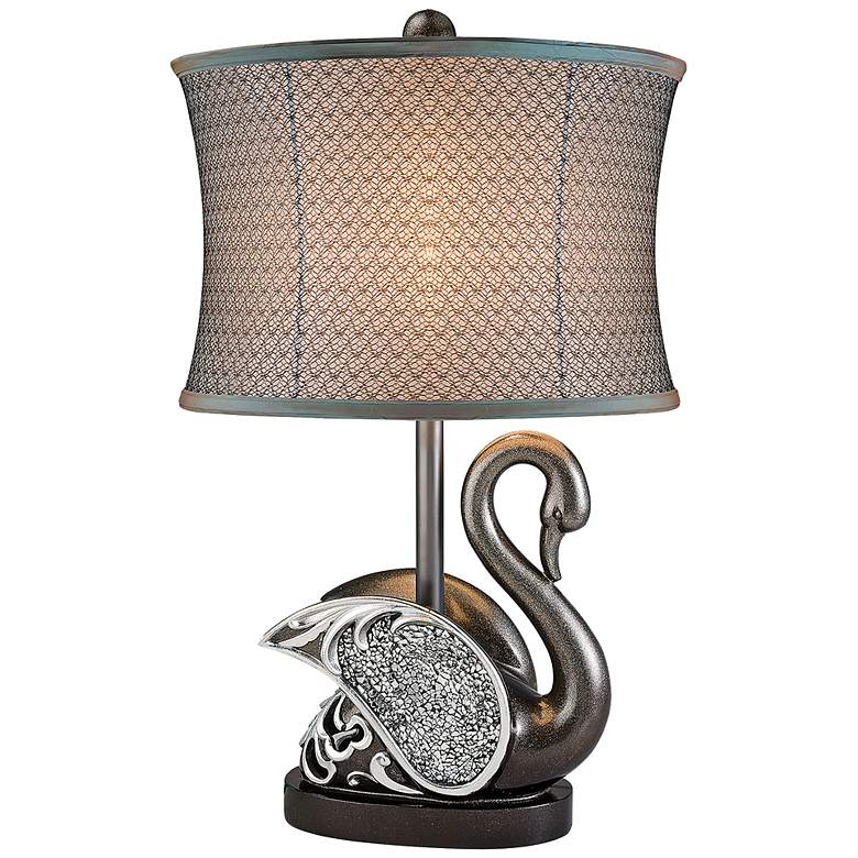 Image 1 Pacifica Swan Silver Table Lamp