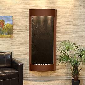 Image1 of Pacifica Waters 69" High Brown and Black Stone Wall Fountain