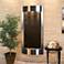 Pacifica Waters 69" High Steel and Black Stone Wall Fountain