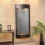 Pacifica Waters 69"H Bronze and Black Stone Wall Fountain