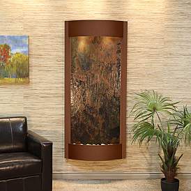 Image1 of Pacifica Waters 69"H Brown Stone Modern Wall Fountain