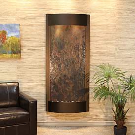Image1 of Pacifica Waters 69"H Multi-Color Stone Bronze Wall Fountain