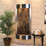 Pacifica Waters 69"H Multi-Color Stone Steel Wall Fountain