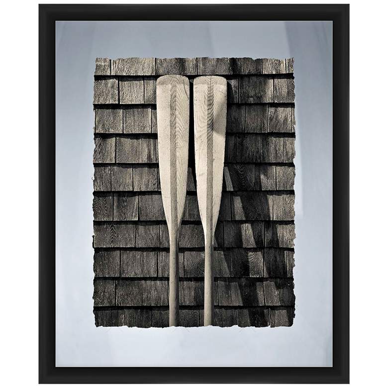 Image 1 Paddle Ashore 22" High Framed Giclee Wall Art