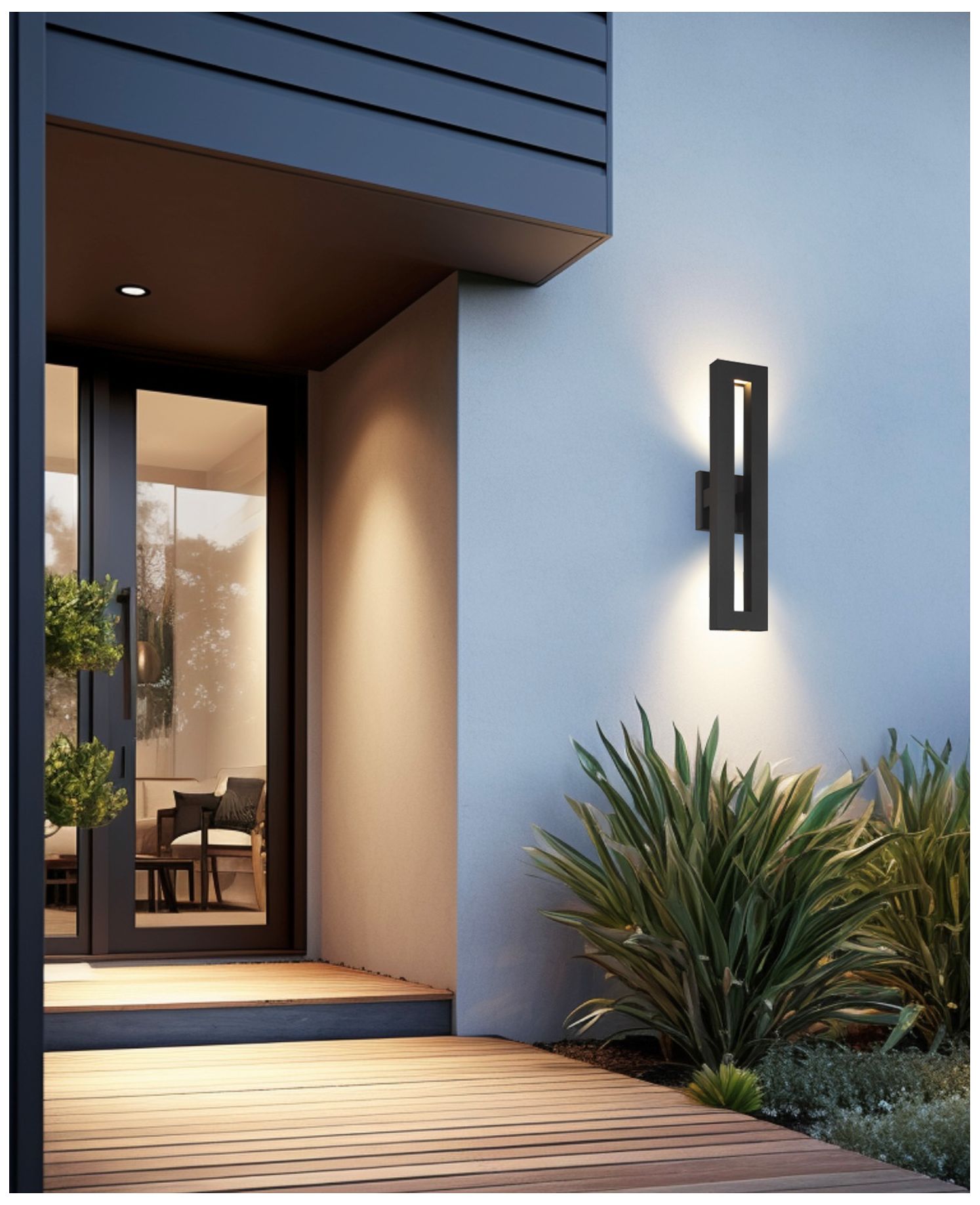 Paddock 22" high Sand Coal LED Outdoor Wall Light