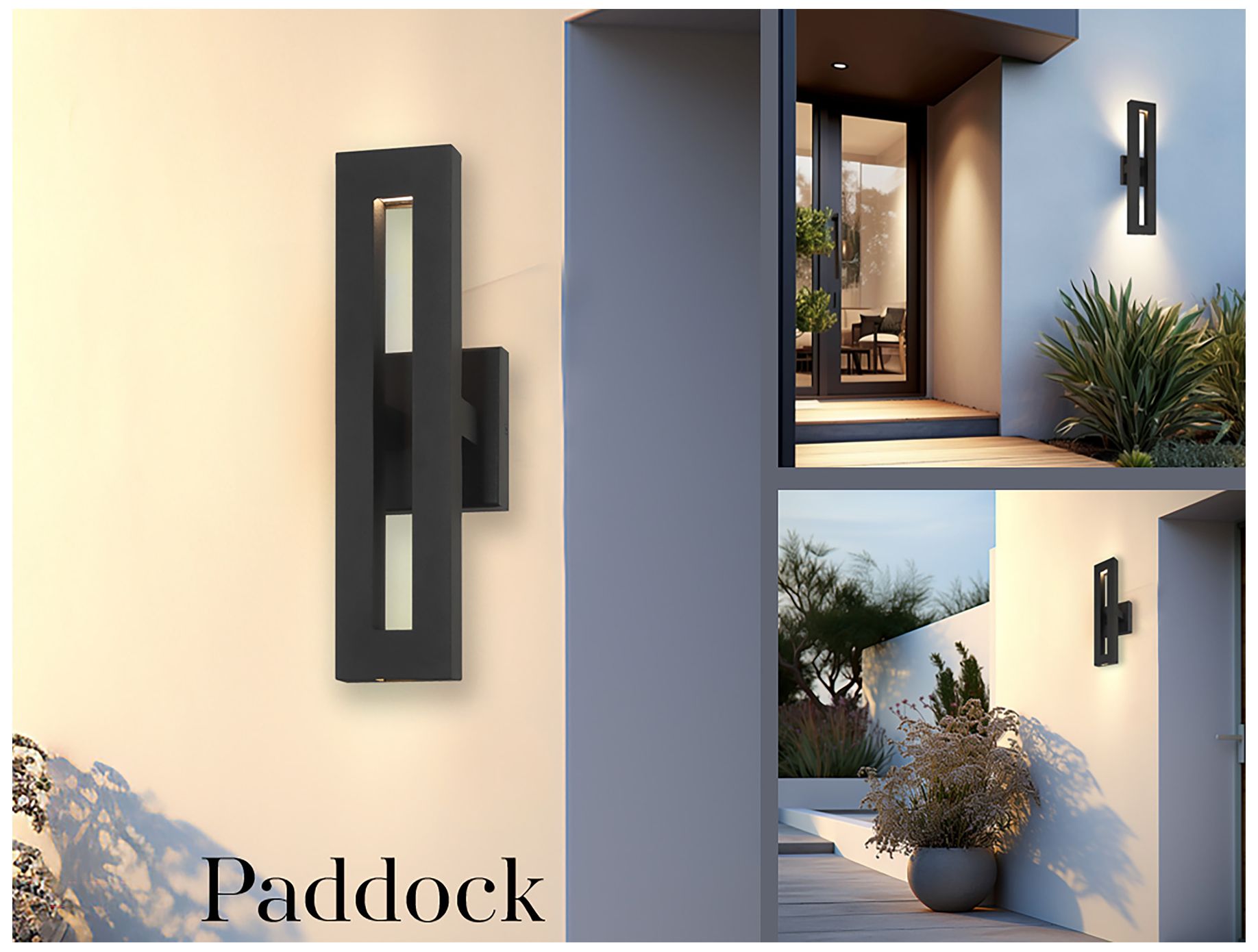 Paddock 22" high Sand Coal LED Outdoor Wall Light
