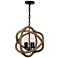 Padma 4 Light Up Chandelier With Black Finish