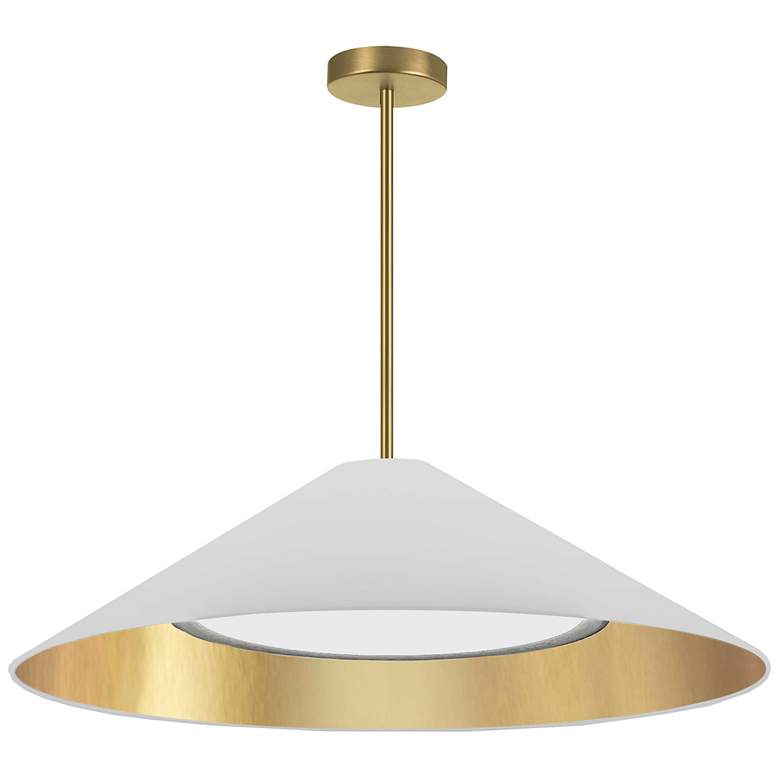 Image 1 Padme 26 inch Wide Aged Brass 30W Pendant