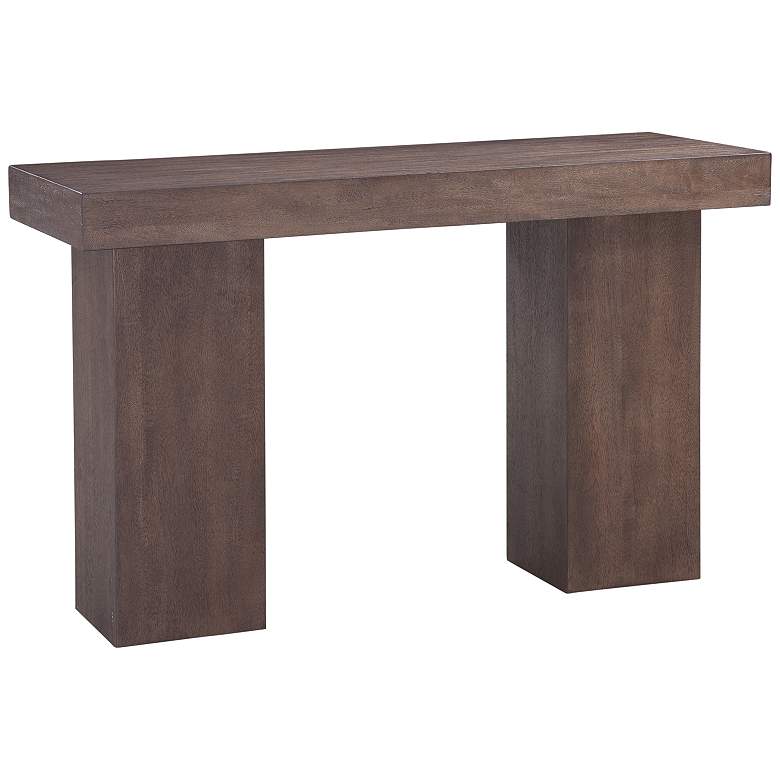 Image 2 Padula 48" Wide Dark Brown Mango Wood Console Table more views