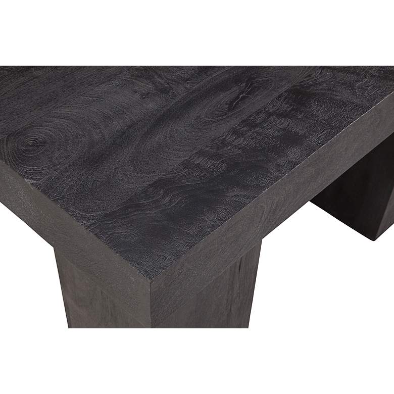 Image 6 Padula 48" Wide Matte Black Wood Rectangular Console Table more views
