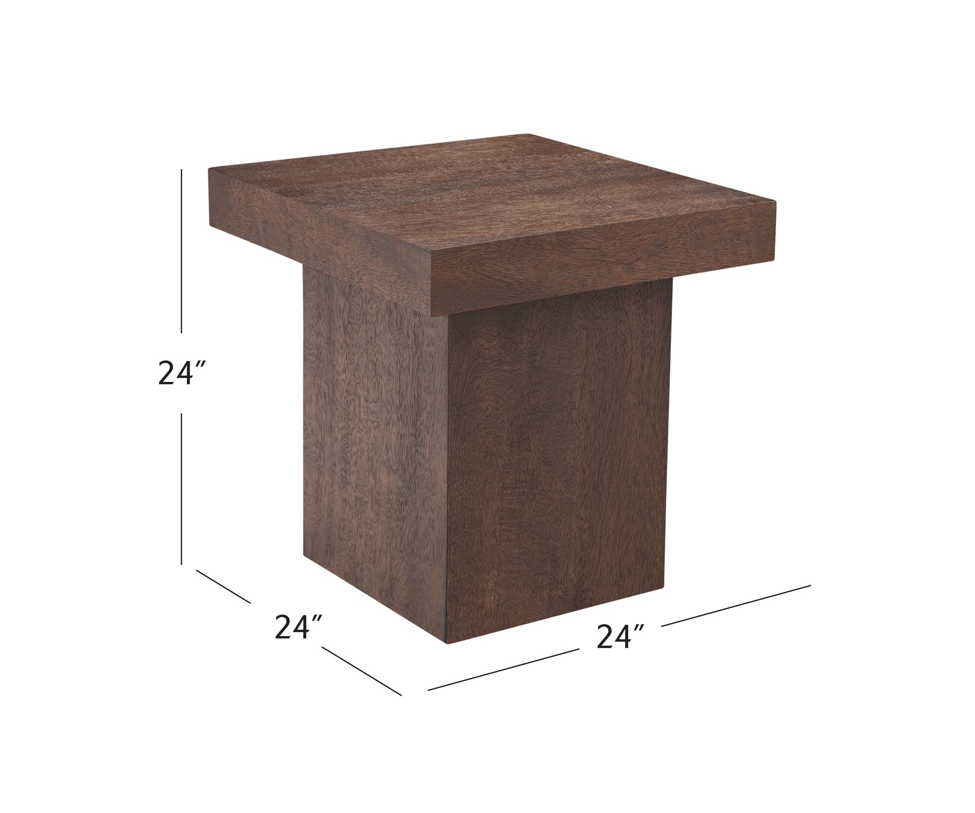 Image 4 Padula Brown Oak Large End Table more views