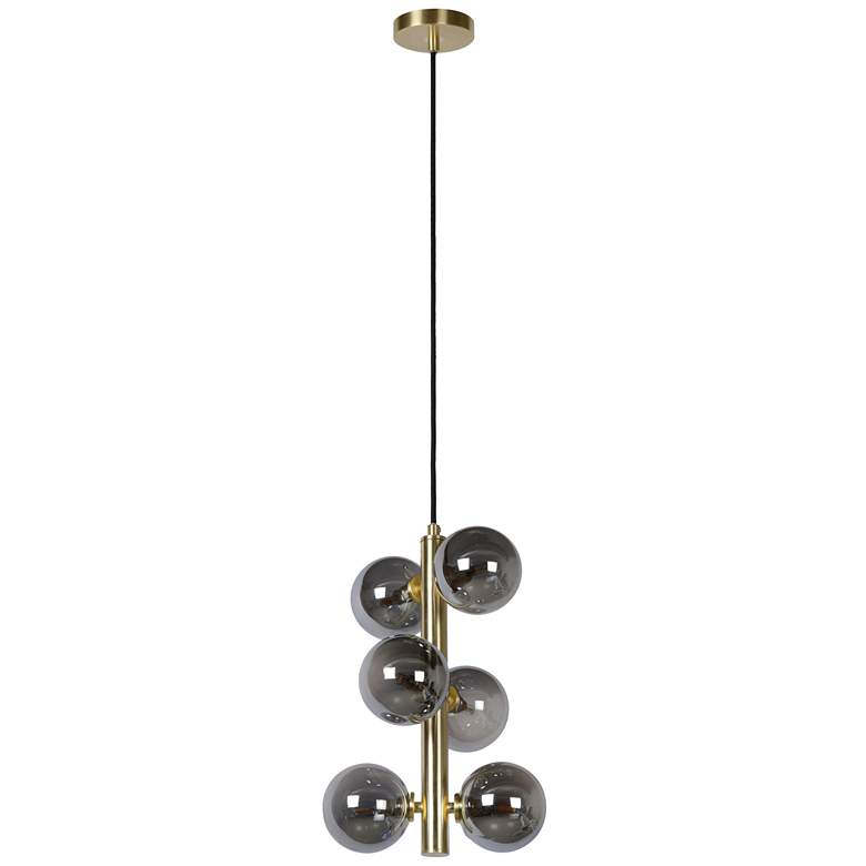 Page 10&quot; Wide Satin Brass 6-Light LED Mini Chandelier more views