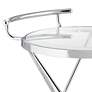 Page 29 1/2" High Glass and Chrome Rolling Serving Bar Cart in scene