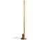 PageOne Leora 55" High Satin Brass Linear Modern LED Floor Lamp