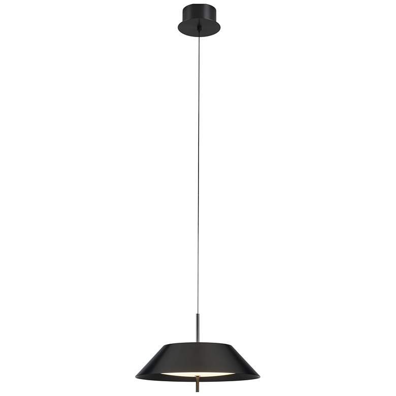 Image 1 PageOne Lighting Elena 15.7" Satin Dark Gray LED Pendant
