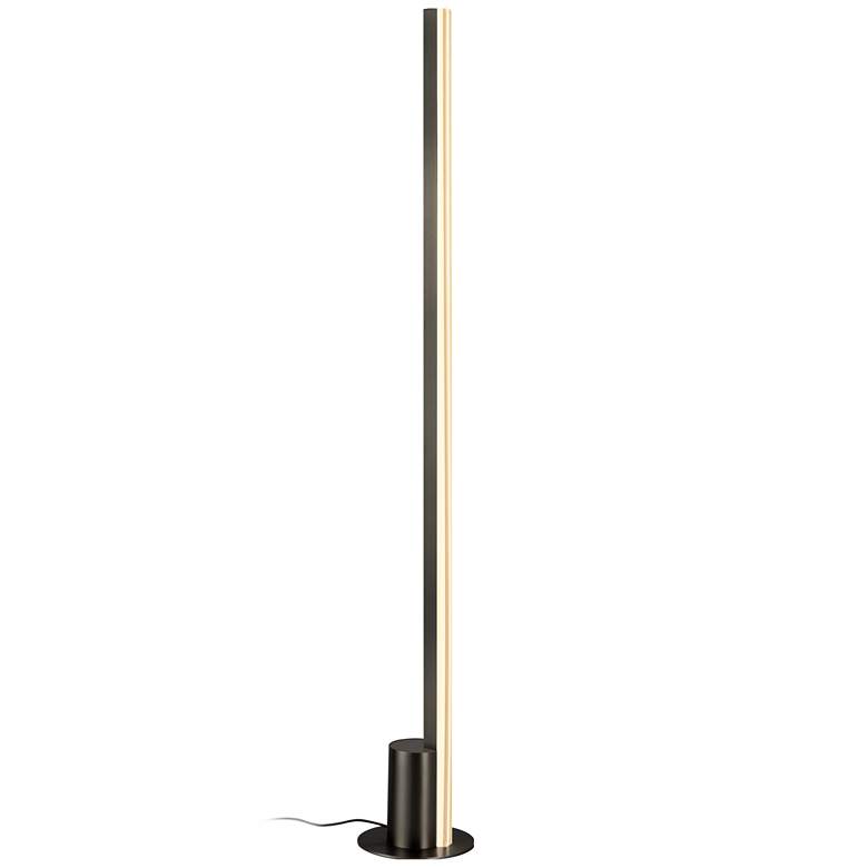Image 1 PageOne Lighting Leora 7.9" Satin Dark Gray LED Floor Lamp
