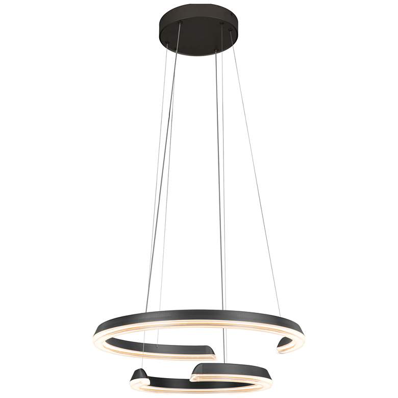 Image 1 PageOne Lighting Solaire 23.6" Satin Dark Gray LED Pendant