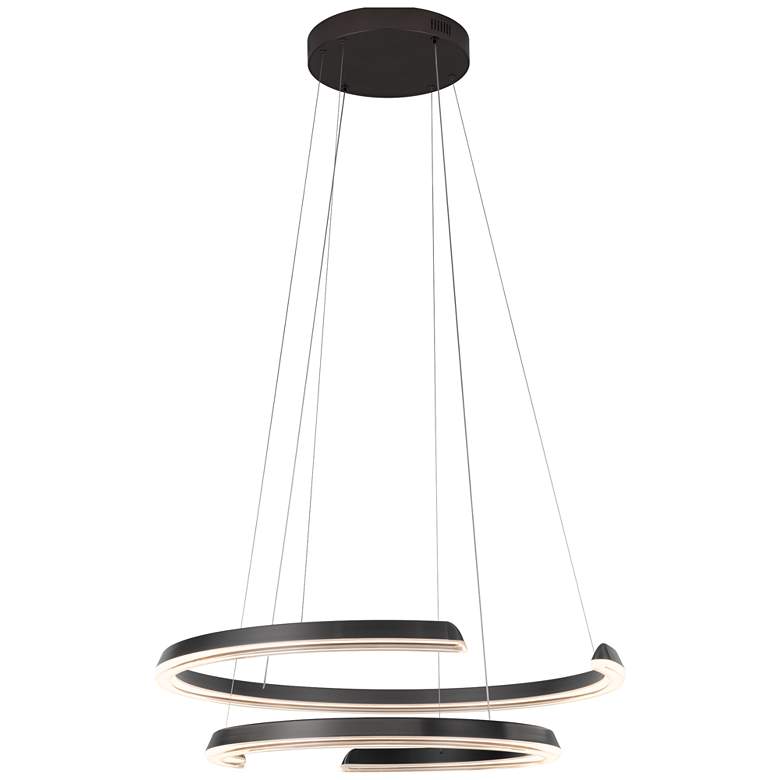 Image 1 PageOne Lighting Solaire 31.8" Satin Dark Gray LED Pendant