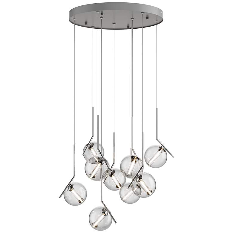 Image 1 PageOne Lighting Vetri 23.6 Inch LED Clear Shade 9-Head Pendant