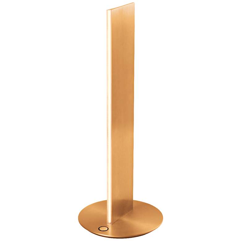 Image 3 PageOne Prometheus 20 1/4" High Brushed Gold Modern LED Accent Lamp more views