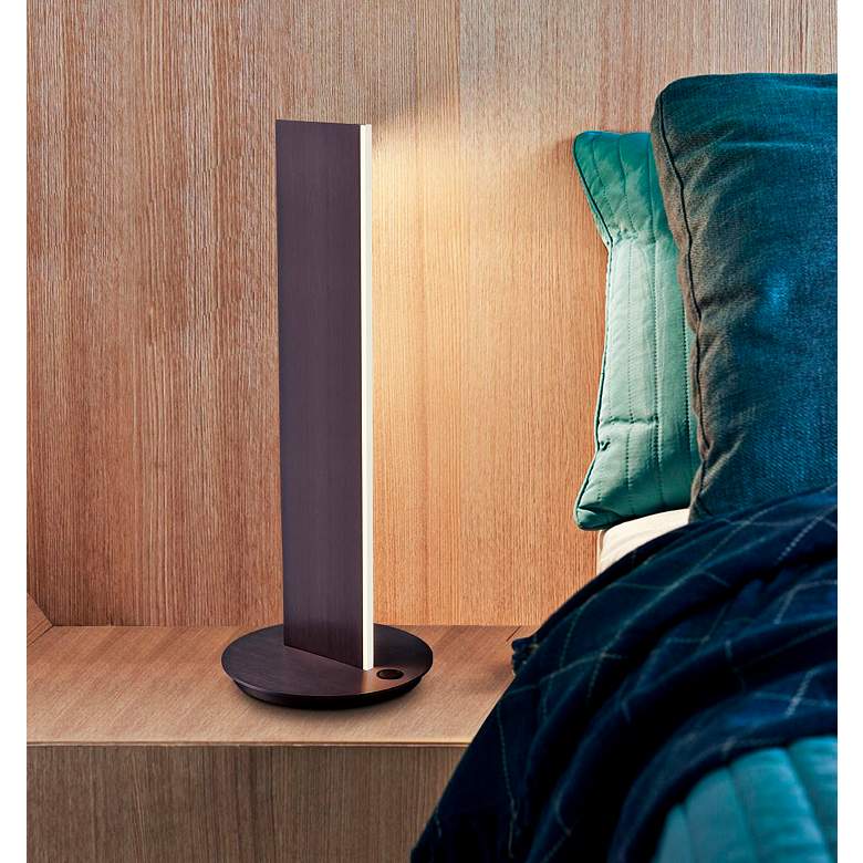 Image 4 PageOne Prometheus 20 1/4" High Brushed Gold Modern LED Accent Lamp more views