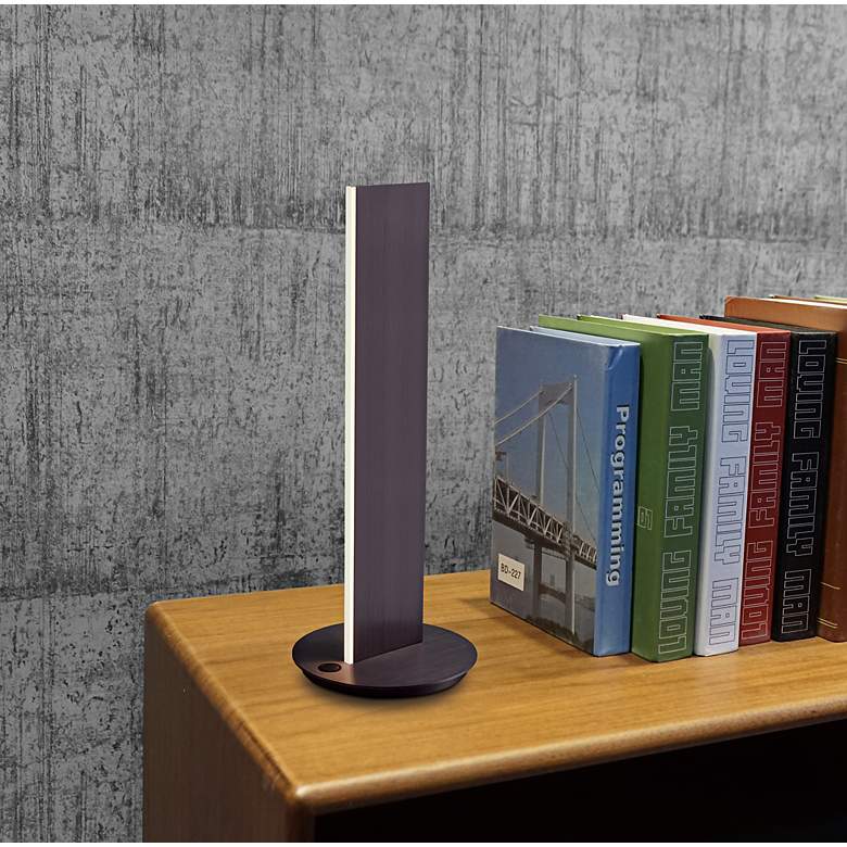 Image 5 PageOne Prometheus 20 1/4" High Brushed Gold Modern LED Accent Lamp more views