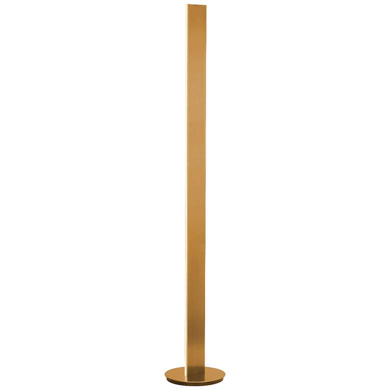 Image 1 PageOne Prometheus 59 3/4 inch High Brushed Gold Modern LED Floor Lamp