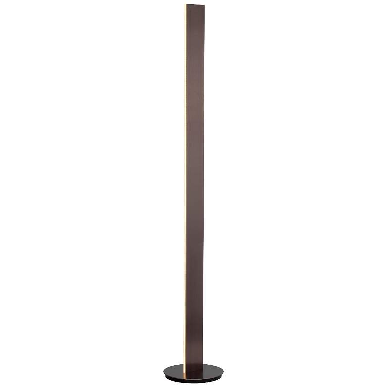 Image 1 PageOne Prometheus 59 3/4 inch High Deep Taupe Modern LED Floor Lamp