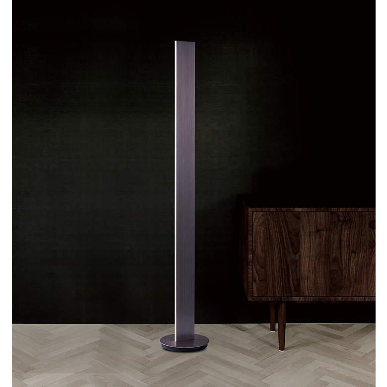 Image 3 PageOne Prometheus 59 3/4 inch High Saint Dark Gray Modern Floor Lamp more views