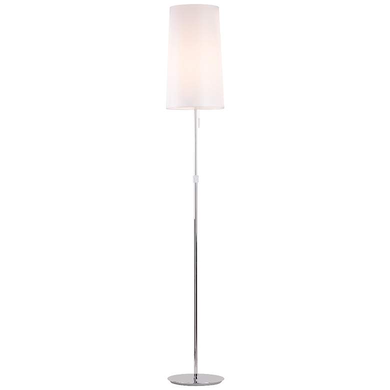Image 1 PageOne Sleeker 62 1/2 inch High Modern LED Chrome Floor Lamp