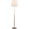 PageOne Vera 69 1/2" White Shade Brushed Champagne Floor Lamp