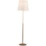 PageOne Vera 69 1/2" White Shade Brushed Champagne Floor Lamp