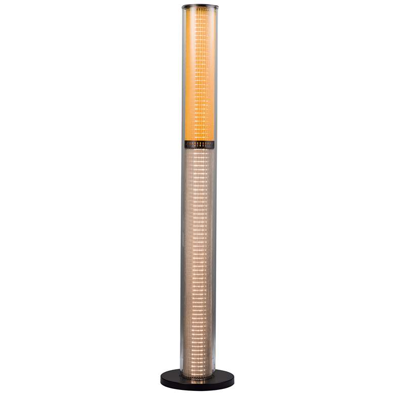 Image 1 PageOne Zhu 50" High Deep Taupe Modern LED Column Floor Lamp