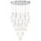 Paget 39"W Chrome Sugar Glass LED 31-Light Oval Chandelier