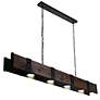 1_Pago Drum 59" Wide Black 4-Light Island Pendant