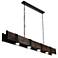 Pago Drum 59" Wide Black 4-Light Island Pendant