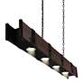 3_Pago Drum 59" Wide Black 4-Light Island Pendant more views