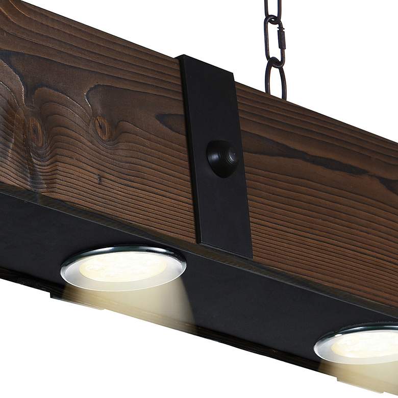 Image 5 Pago Drum 59" Wide Black 4-Light Island Pendant more views