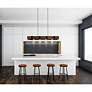 6_Pago Drum 59" Wide Black 4-Light Island Pendant more views