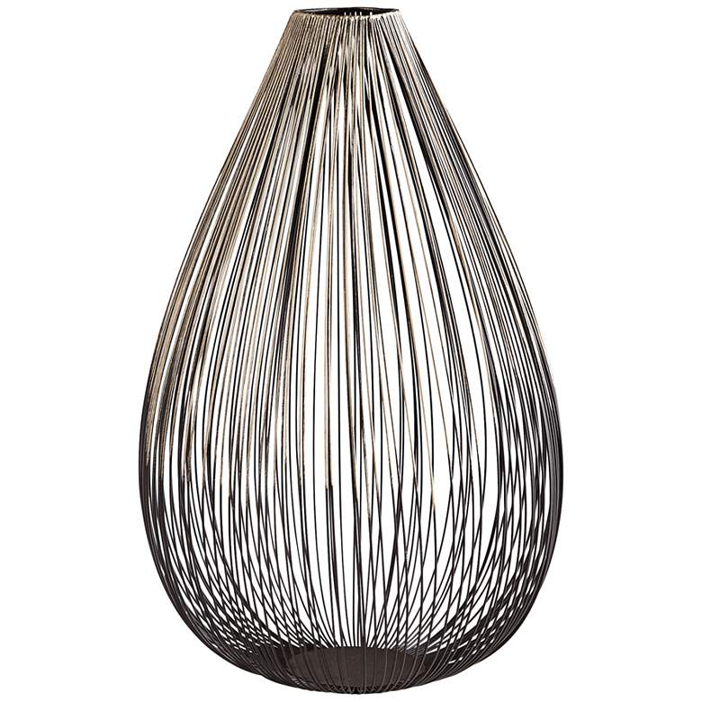Image 1 Pagoda 12" High Graphite Decorative Wire Vase